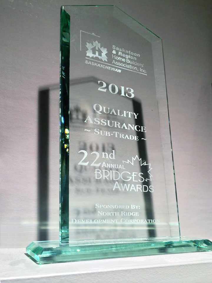 The 22nd Annual Bridges Awards was held Saturday, February 8th, 2014 and Superior was nominated for Kitchen Renovation of the Year and Quality Assurance – Sub Trade. We are proud to announce that we took home the award for Quality Assurance – Sub Trade.