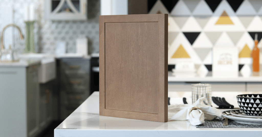 the verra slim shaker door in maple burlap by superior cabinets